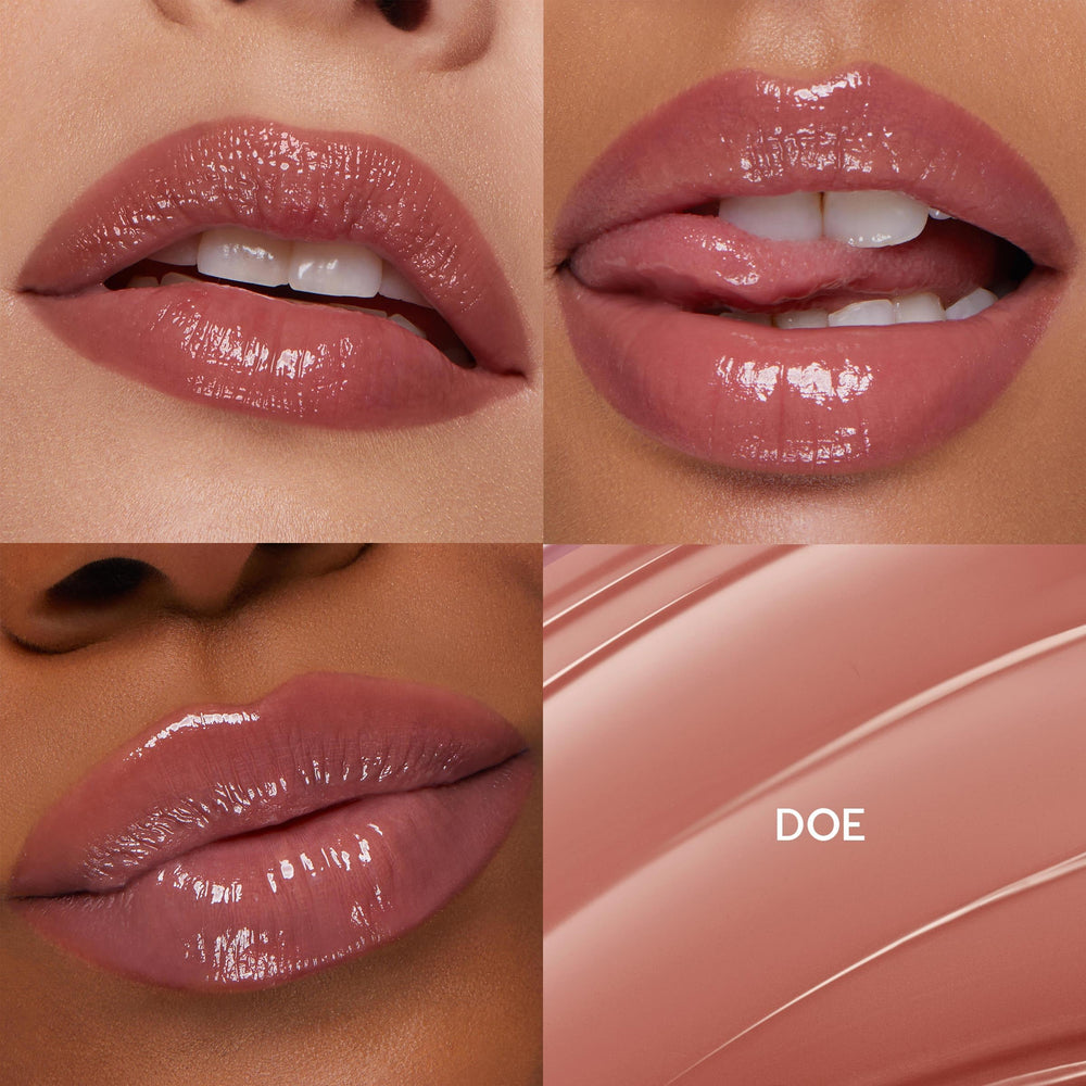 ColourPop So Juicy buildable color swatch on lips.