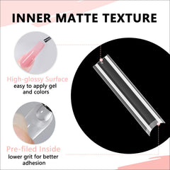 Coloursmile 3XL long coffin nail tips ideal for bold, eye-catching styles.