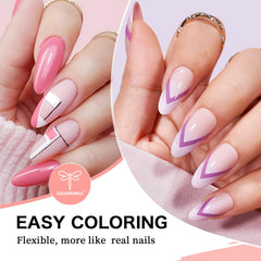 COLOURSMILE soft gel composite tips offer durable, comfortable wear and easy removal