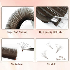 CoMango Easy Fan Lashes 14mm for statement lashes and color.