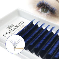 CoMango ombre blue lashes pack displays gradient color for subtle daily glamour.
