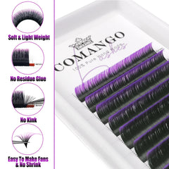 CoMango ombre orange red lashes add vibrant drama for a party look