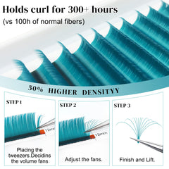 CoMango self-fanning lash extensions streamline application and boost density.