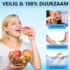 Person smiling with comfortable dentures
