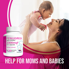 Back label of Fenugreek capsules with supplement facts