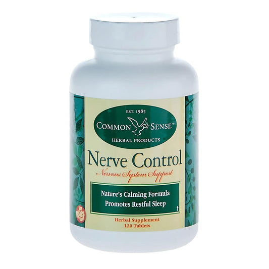 Common Sense Herbal Nerve Control bottle front label
