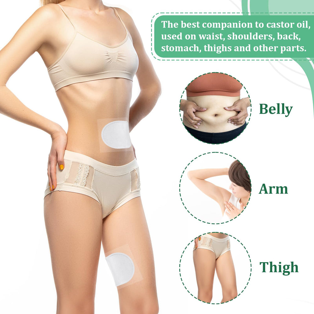 Patch used on waist and stomach area for oil absorption