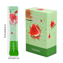 Compact, travel-friendly packaging for mouthwash in travel packets