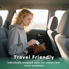 Compact portable cleaning wipes for on-the-go use