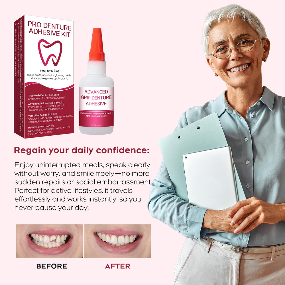 Compact travel-friendly packaging for dentures and tools