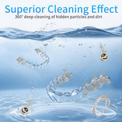 Compact travel friendly ultrasonic cleaner