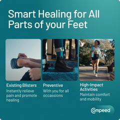 Compeed adhesive edge taper demonstrates flexible fit during movement