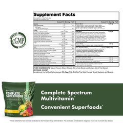 Complete Superfoods ingredients and nutritional information