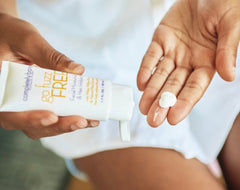 Packaging highlights cruelty-free and vegan certifications for Completely Bare go fuzz FREE.