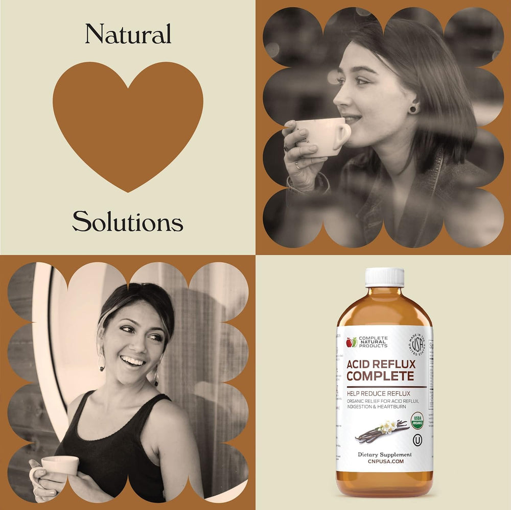 Complete Natural Products Organic ingredients label emphasizes USDA Organic and OU Kosher certification.