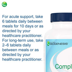 CompliVir box and bottle showing 60 tablets and nutrition label