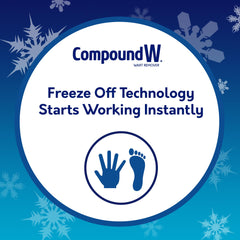 Compound W Freeze Off eight-application pack in compact canister for home use.