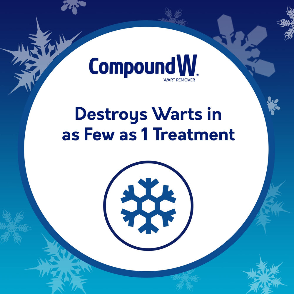Compound W Freeze Off freezing action illustrating instant cold therapy to start wart removal.
