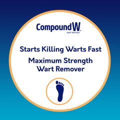 Compound W cushion pad close-up highlights comfortable protection and treatment for plantar warts.