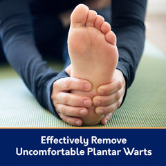 Compound W pad illustration communicates three-in-one protection: treats, cushions, conceals.