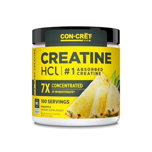 CON-CRET Creatine HCl powder in pineapple flavor, 100 servings