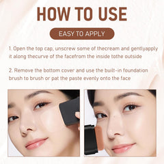 Concealer foundation stick waterproof finish in action suggests all-day wear.