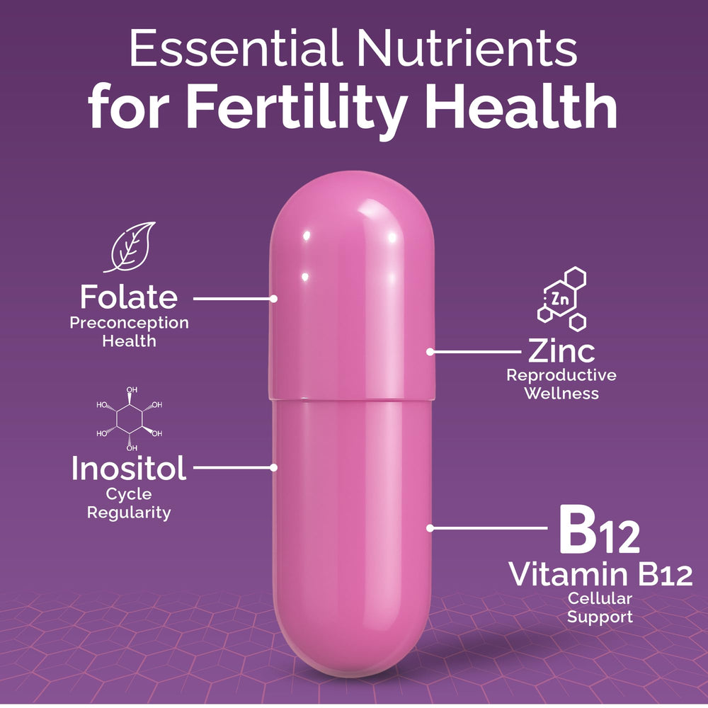 Close-up of Conceive Plus Fertility Support label