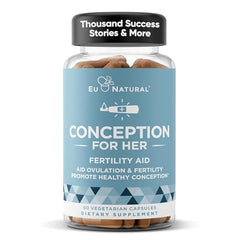 Conception Fertility Supplements bottle with label – 60 vegetarian soft capsules