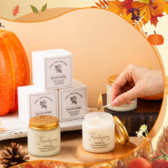 Burning soy wax candle showing clean, smokeless flame