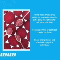 Assorted Primo Beets Treats Gummies on a white background