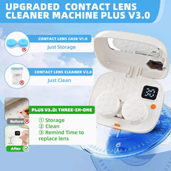 Clean lens cleaner with mirror and lid open