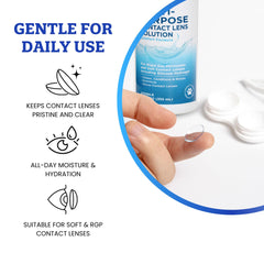 Close-up of the Sensitive Eyes solution label