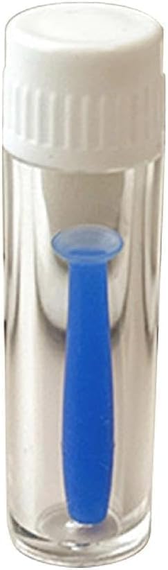 Blue soft silicone contact lens insertion tool close-up