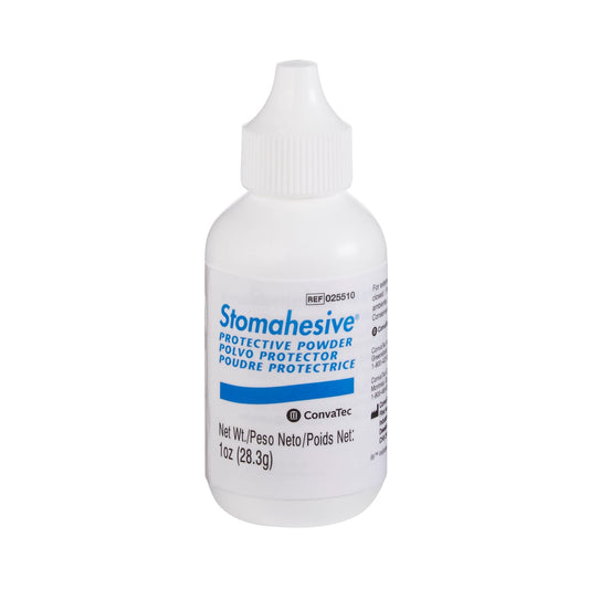 Convatec Stomahesive Powder packaging designed for on-the-go care.