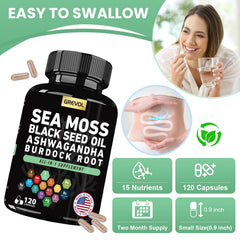Convenient one-capsule sea moss supplement