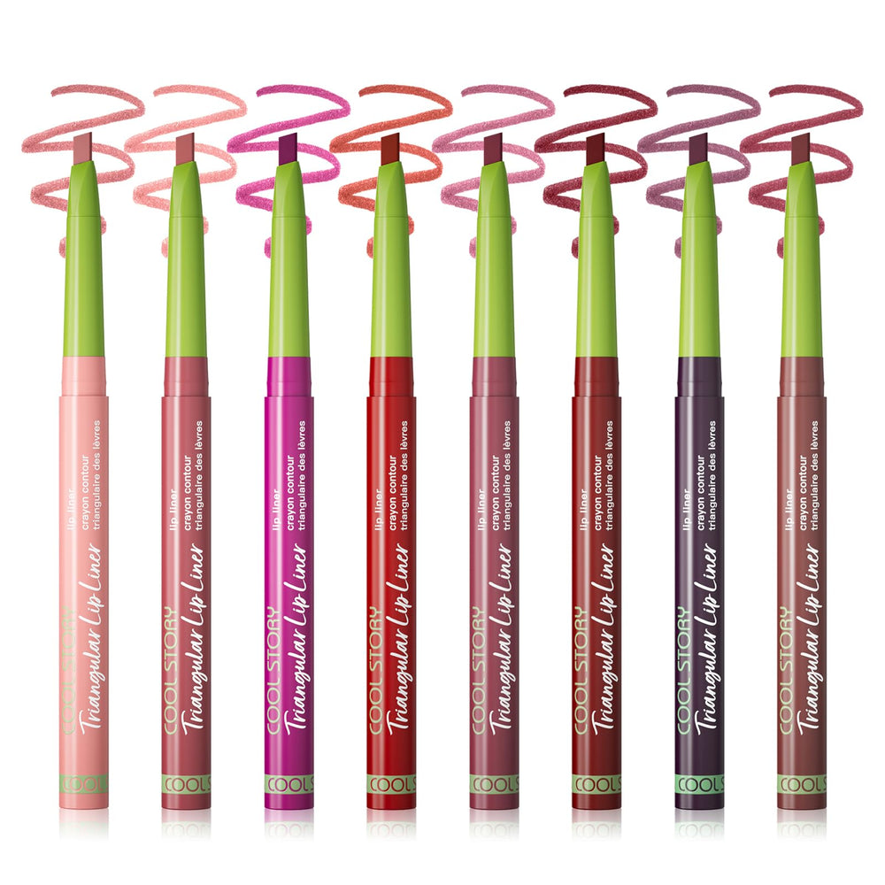 Cool Story lip liner triangle tip for precise definition.