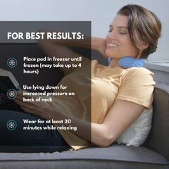 User experiencing headache relief with CoolCura GO