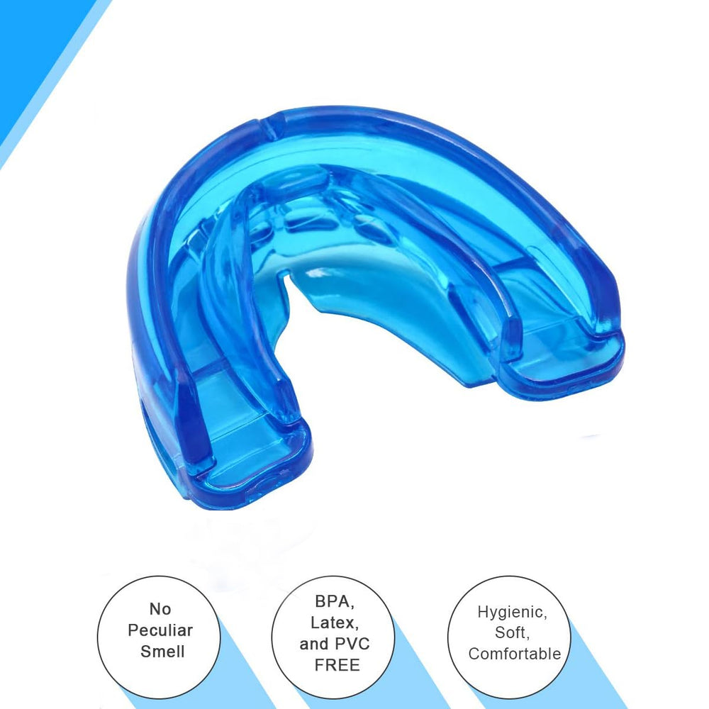 Close-up of silicone braces-compatible mouth guard