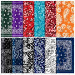 Copkim 24-pc microfiber cleaning cloths with paisley elegant flowers design (6x6 inch) close up