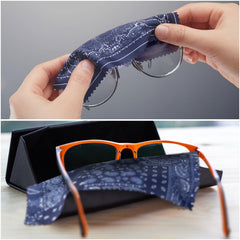 Phone/smartphone screen being wiped with microfiber cleaning cloth