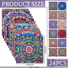 Mandala design microfiber glasses cleaning cloth close-up