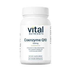 Vital Nutrients CoQ10 100mg vegan supplement bottle with label