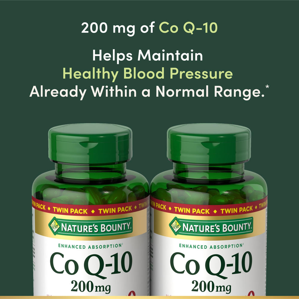 CoQ10 200 mg softgels bottle label with Q-Sorb