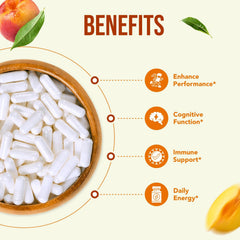 Heart health concept with CoQ10 capsules