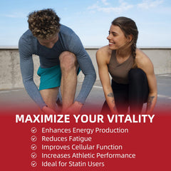 Non-GMO, gluten-free, soy-free CoQ10 softgels bottle