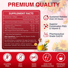 CoQ10 400mg softgels with vitamin E and Bioperine