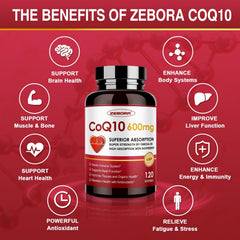Supplement facts panel for CoQ10 600mg softgels