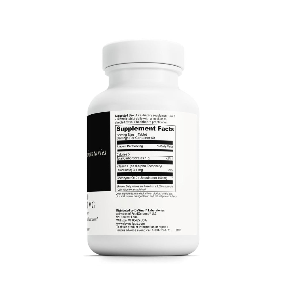 Orange-flavored CoQ10 ChewMelt tablet