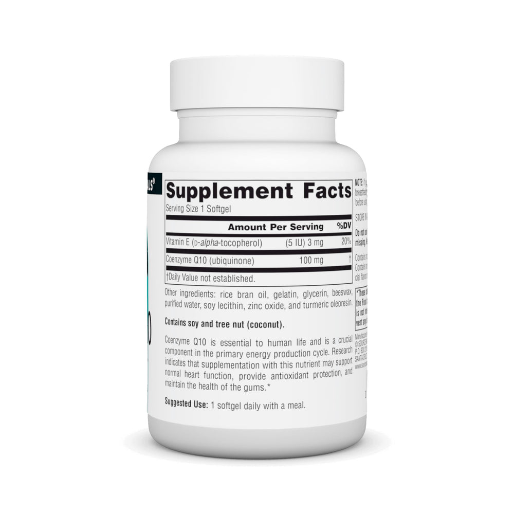 CoQ10 softgels supporting heart, brain and immune health