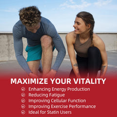 Non-GMO, gluten-free, soy-free CoQ10 supplement bottle